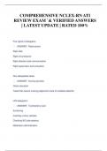 COMPREHENSIVE NCLEX-RN ATI  REVIEW EXAM &grave;& VERIFIED ANSWERS  &vert; LATEST UPDATE &vert; RATED 100&percnt;