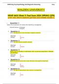 WALDEN UNIVERSITY  NRNP 6635 Week 11 Final Exam 2024 (SPRING QTR) LATEST 2024 UPDATE COMPLETE QUSTIONS AND ANSWERS GRADED A+