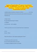Agency&sol;Organization Program Coordinator &lpar;A&sol;OPC&rpar; Certification Course with 100&percnt; Correct Answers &vert; Verified & Updated 2024 &vert; Guaranteed Success