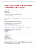Brown RMIN 5100s Test 1 Questions  And Answers 100&percnt; Solved