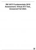 RN VATI Fundamentals 2019 Assessment&semi; Virtual ATI Test&lowbar; Answered Fall 2023&period;