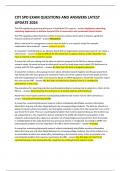 CITI SPD EXAM QUESTIONS AND ANSWERS LATEST  UPDATE 2024