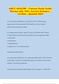 ANCC AGACNP - Frances Study Guide Review with 100&percnt; Correct Answers &vert; Verified &vert; Updated 2024