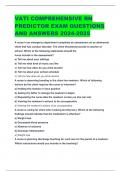VATI COMPREHENSIVE RN PREDICTOR EXAM QUESTIONS AND ANSWERS 2024-2025
