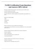NAMS Certification Exam Questions  and Answers 100&percnt; Solved