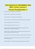 NUR 160 EXAM 2 HONDROS With 100&percnt; Correct Answers &vert; Already Passed&vert;Graded A&plus;