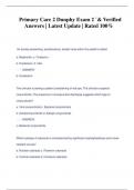 Primary Care 2 Dunphy Exam 2 &grave;& Verified  Answers &vert; Latest Update &vert; Rated 100&percnt;