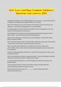 QAL Laws And Regs Complete Solutions &vert; Questions And Answers 2024