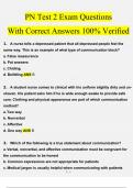 PN Test 2 Exam Questions With Correct Answers 100% Verified(2023/2024)