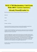 Biochemistry C785 WGU module 