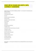 OHIO MPJE EXAM 2024 WITH 100&percnt; CORRECT ANSWERS