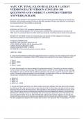 AAPC CPC FINAL EXAM REAL EXAM 3 LATEST VERSIONS EACH VERSION CONTAINS 100 QUESTIONS AND CORRECT ANSWERS&lpar;VERIFIED ANSWERS&rpar;&vert;AGRADE