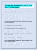 Virtual Event Management Certification exam questions 2024