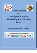 HubSpot Inbound Marketing Certification Exam