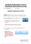 Student Exploration&colon; Waves Questions and Answers 2024