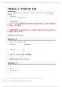 CHEM 103 Module1 Problem Set (Latest Update) Questions and Verified Answers (100% Correct)
