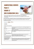 Agricultural Sciences - Paper 2 - June Examination 2024