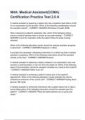 NHA&colon; Medical Assistant&lpar;CCMA&rpar; Certification Practice Test 2&period;0 A