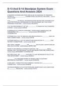 S-13 And S-14 Standpipe System Exam Questions And Answers 2024