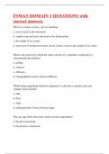 INMAN DOMAIN 1 QUESTIONS with correct answers&vert;100&percnt; verified
