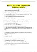 OHSAA TOP Exam Questions and  CORRECT Answers