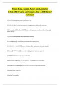 Texas Fire Alarm Rules and Statutes UPDATED Test Questions And CORRECT  Answers