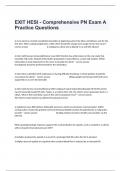  EXIT HESI - Comprehensive PN Exam A Practice Questions Latest Answers (2024)Guaranteed Pass A+(Brand New !)