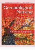 Gerontological Nursing 10th Edition Eliopoulos Test Bank|Exam| Questions & Answers