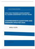 WGU C235 Training & Development&colon; PA&comma; Course Assessment & Study Guide