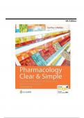 TEST BANK FOR PHARMACOLOGY CLEAR AND SIMPLE A GUIDE TO DRUG CLASSIFICATIONS AND DOSAGE CALCULATIONS 4TH EDITION BY CYNTHIA WATKINS |ALL CHAPTER 1-21 |COMPLETE LATEST GUIDE.