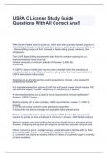 USPA C License Study Guide Questions With All Correct Ans!!