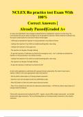 NCLEX Rn practice test Exam With 100% Correct Answers | Already Passed|Graded A+