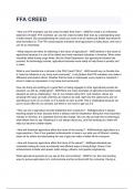 FFA CREED 2024&sol;2025 &lpar;100&percnt; verified solutions&rpar; graded A&plus;