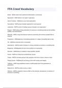 FFA Creed Vocabulary 2024&sol;2025 &lpar;100&percnt; verified solutions&rpar; graded A&plus;