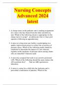 Nursing Concepts Advanced 2024 latest