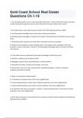Gold Coast School Real Estate Ch&period;1-19  &lpar;Questions & Answers&rpar; Passed&excl;&excl;