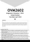 OVM2602 Assignment 2 (ANSWERS) Semester 1 2024 - DISTINCTION GUARANTEED.