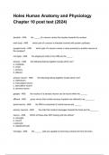 Holes Human Anatomy and Physiology Chapter 10 post test Questions And Answers