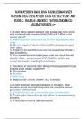 PHARMACOLOGY FINAL EXAM RASMUSSEN NEWEST VERSION 2024-2026 ACTUAL EXAM 100 QUESTIONS AND  CORRECT DETAILED ANSWERS &lpar;VERIFIED ANSWERS&rpar;  &vert;ALREADY GRADED A&plus;