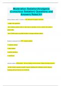Moderation Sedation/Analgesia (Conscious Sedation) Questions and  Answers Rated A+