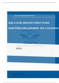 AQA A level biology essay plans Comprehensive Questions and Answers 100% Accuracy|The importance of ions in biology