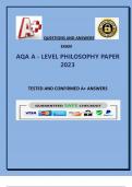 AQA A - LEVEL PHILOSOPHY PAPER  2023