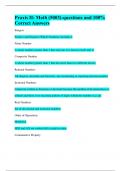Praxis II&colon; Math &lpar;5003&rpar;-questions and 100&percnt; Correct Answers