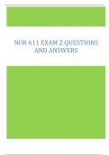 NUR 611 Exam 2 Questions and Answers