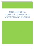 NURS 611 Patho - Maryville Common Exam Questions and Answers