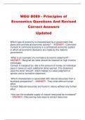 WGU D089 - Principles of  Economics Questions And Revised  Correct Answers  Updated