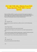 CLC 106 COR with a Mission Focus DAU Exam Questions With 100&percnt; Correct Answers