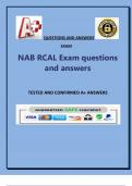 NAB RCAL Exam questions  and answers