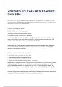 MED&sol;SURG NCLEX-RN HESI PRACTICE Guide 2024