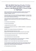 BSN 266 HESI Med Surg Practice V2 (New  2023/ 2024 Update) Questions and Verified  Answers with Rationales|100% Correct| Grade  A- Nightingale